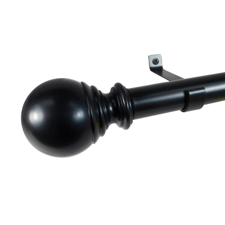 Inman Metal Adjustable Single Curtain Rod Winston Porter Size: 18" - 36" W Finish: Black