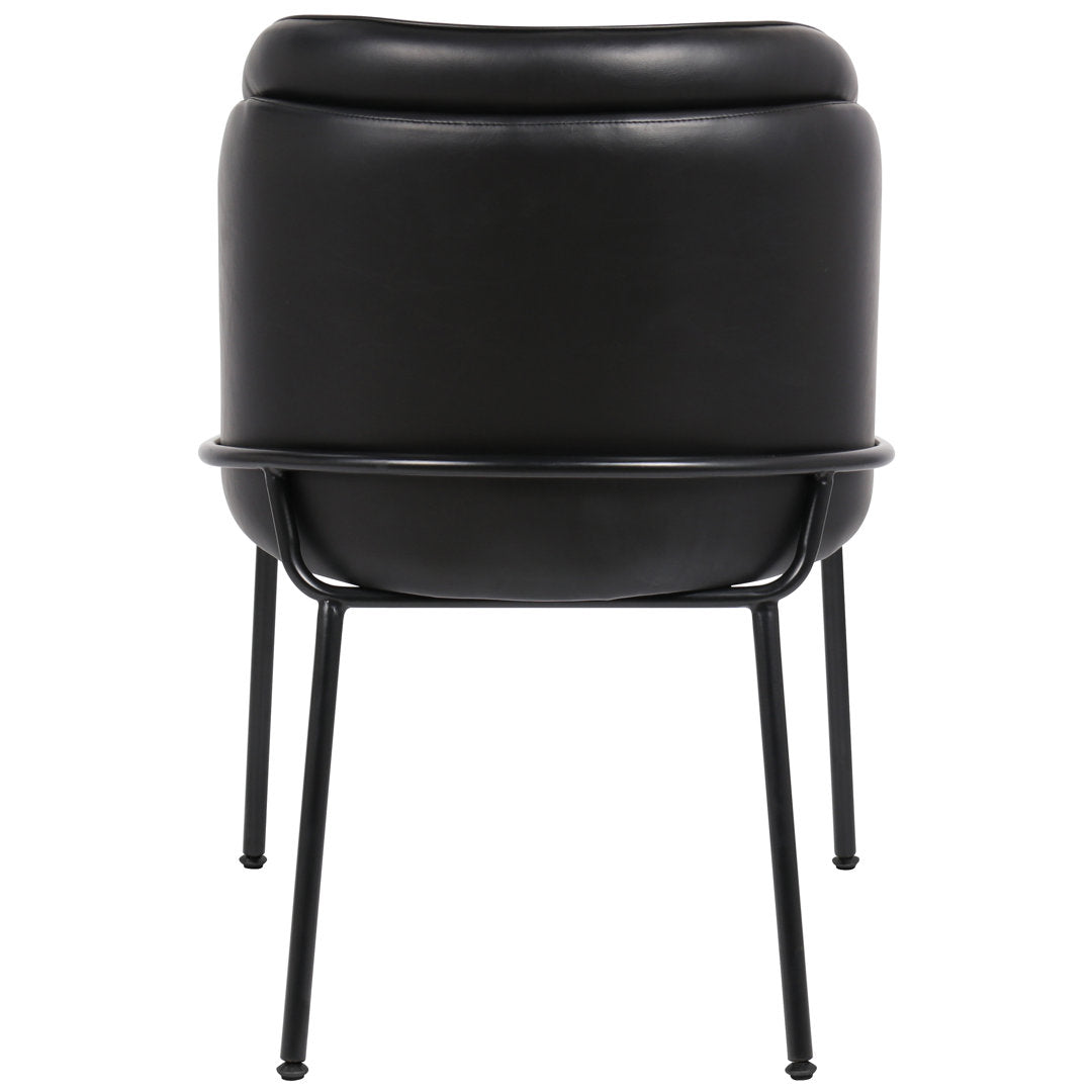 Philpott Faux Leather Dining Chair, Set Of 2 (Set of 2) Trent Austin Design® Upholstery Color: Black