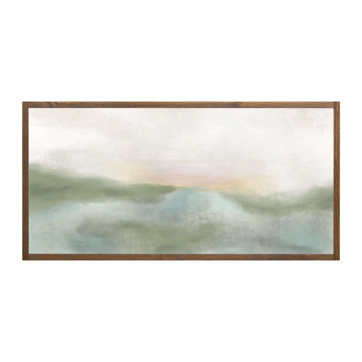Morning Mercies Abstract Wood Framed Wall Art Orren Ellis Frame Color: Light Brown