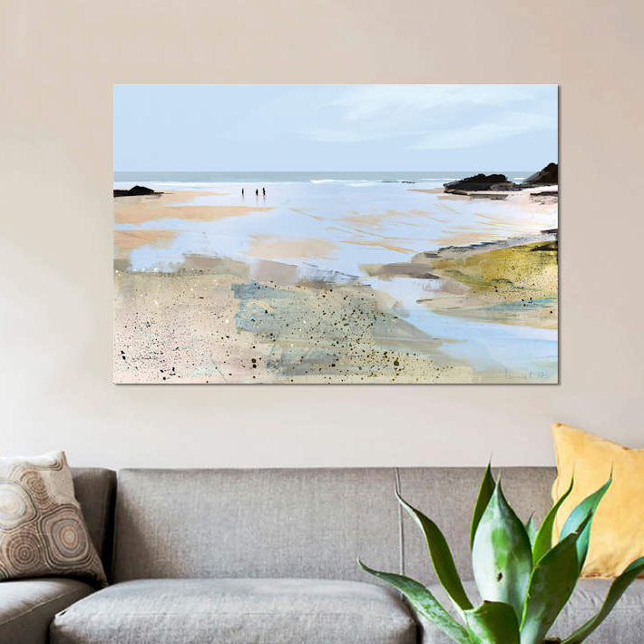 Sea View' Graphic Art Print East Urban Home Size: 40" H x 60" W x 1.5" D Format: Wrapped Canvas