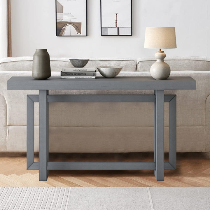 Thedrick 59" Extra Long Entryway Table Console Table 17 Stories Color: Dark Gray