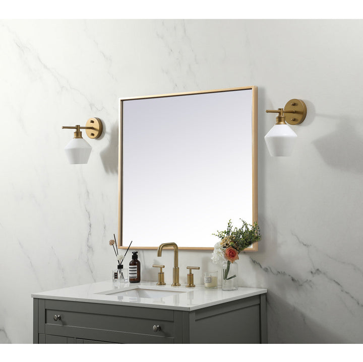 Valparaiso Accent Mirror Wade Logan® Size: 24"  x 24"  Finish: Brass
