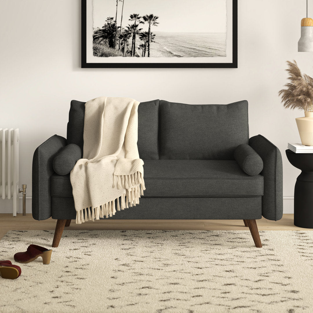 Modway Revive Upholstered Fabric Loveseat Modway Upholstery Color: Gray Performance Velvet
