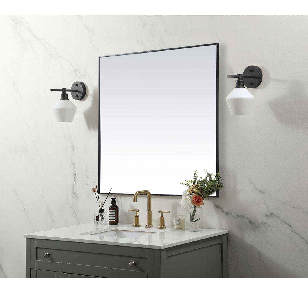 Valparaiso Accent Mirror Wade Logan® Size: 48"  x 48"  Finish: Black