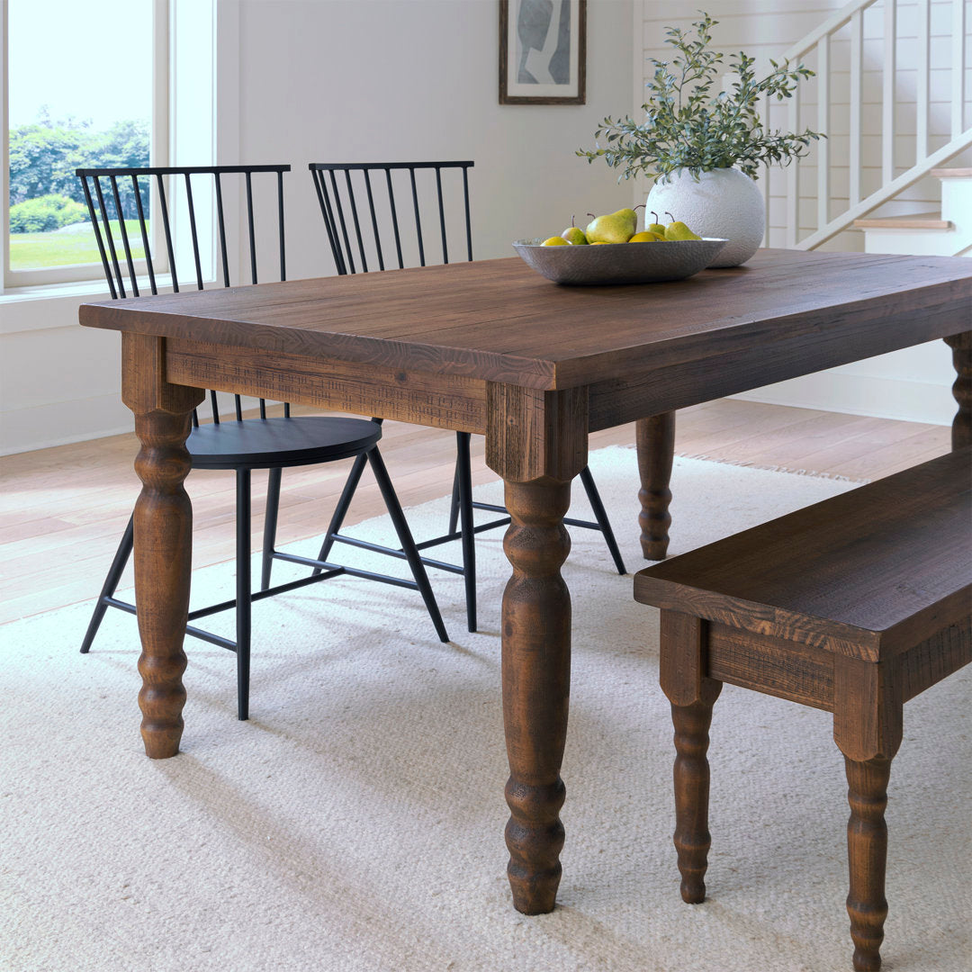 Valerie Dining Table Grain Wood Furniture Color: Rustic Walnut