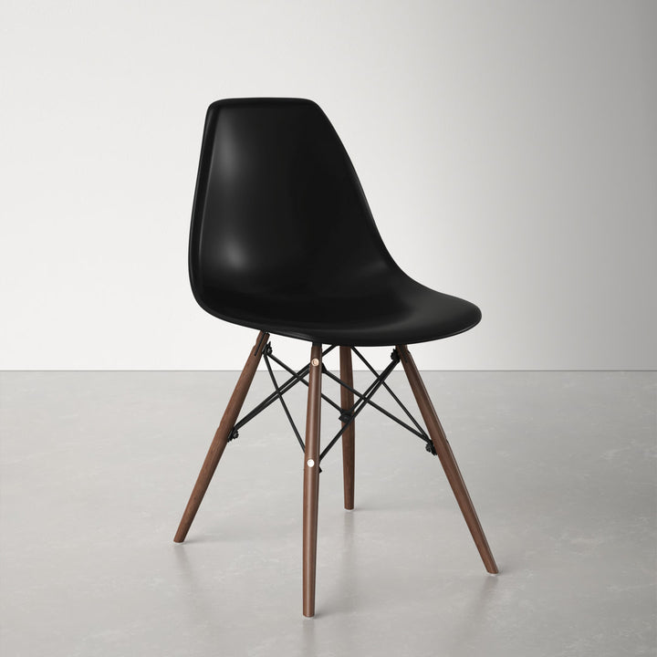 Jordan Side Chair AllModern Color: Black/Walnut