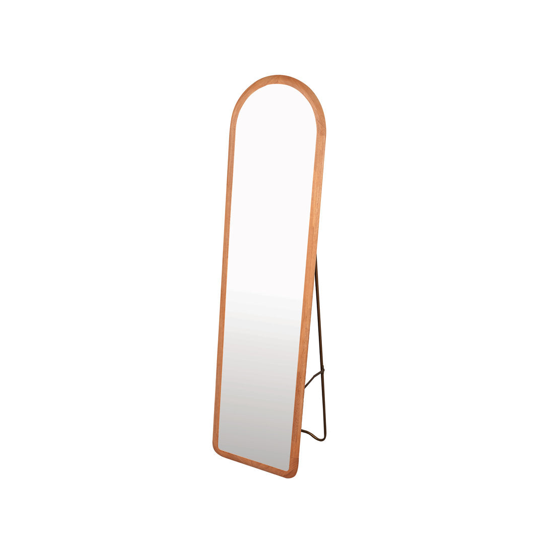 Norphlet Arched Full Length Mirror with Stand, Fully Assembled Dressing Wall-Mounted Mirror Wade Logan®