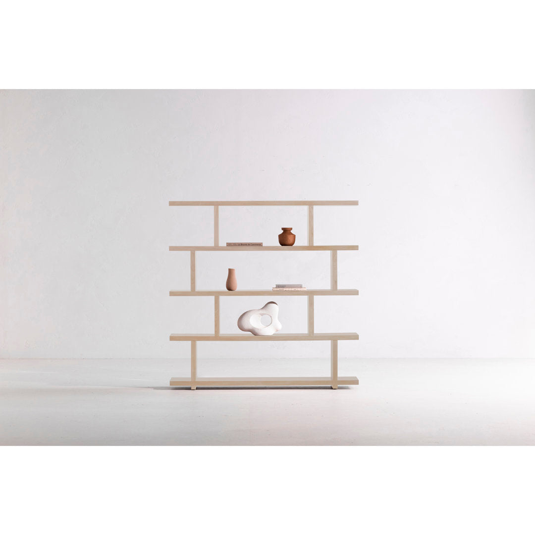 Annora 63" H x 63" W Geometric Bookcase AllModern Color: Natural