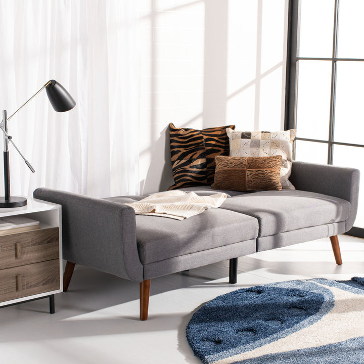 Futton 82.3" Tufted Back Convertible Sofa Corrigan Studio® Color: Stone Fabric: Linen