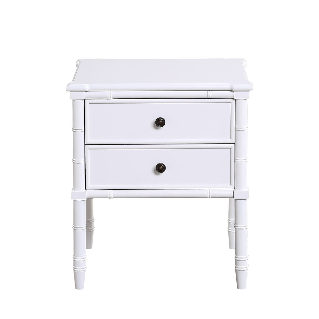 Peggy 2-Drawer Nightstand Three Posts™ Color: White
