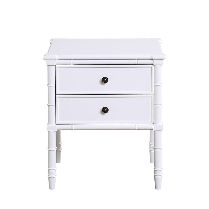 Peggy 2-Drawer Nightstand Three Posts™ Color: White