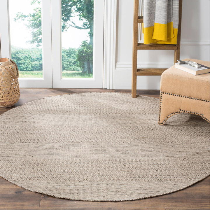 Bester Hand Woven Cotton Geometric Rug Dakota Fields Rug Size: Round 6'