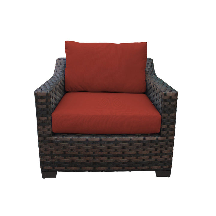 River Brook Patio Chair with Cushions kathy ireland Homes & Gardens by TK Classics Cushion Color: Cinnamon
