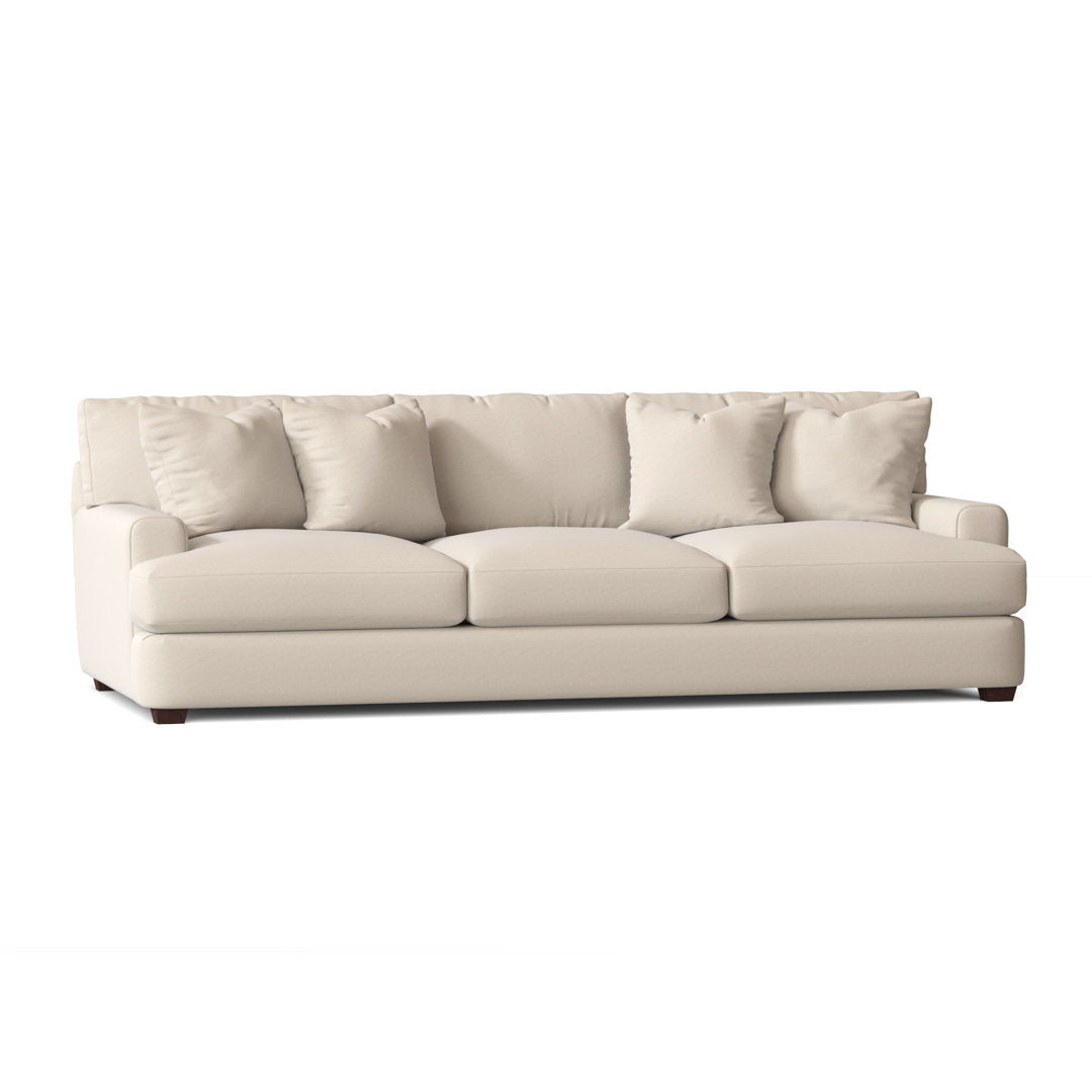 Emilio 90" Recessed Arm Sofa with Reversible Cushions Wayfair Custom Upholstery™ Fabric: Bayou Natural Washable Canvas