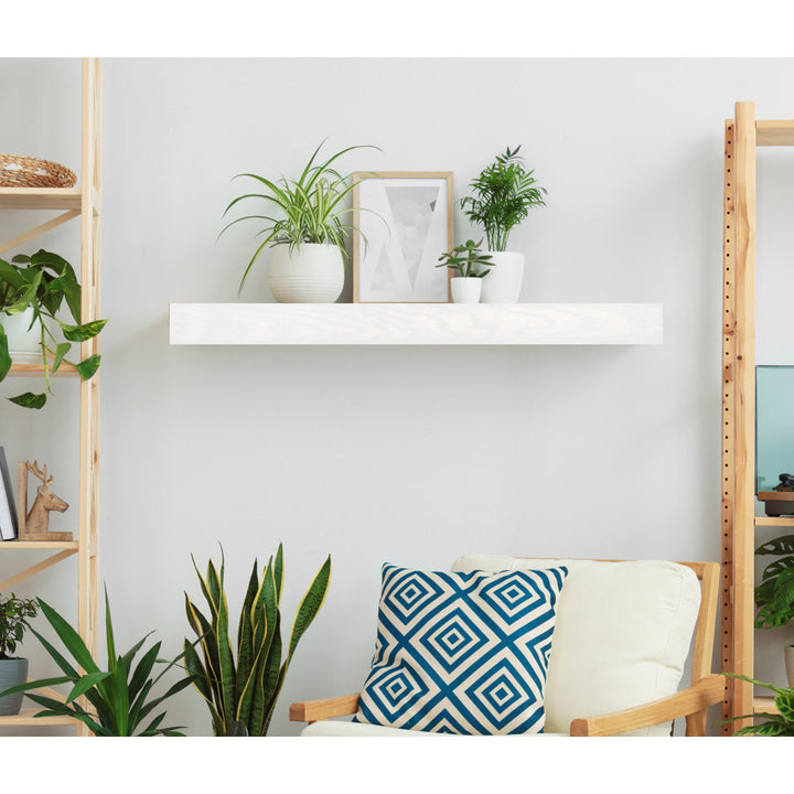 Rayne Floating Shelves Latitude Run® Size: 3" H x 35" W x 4" D Finish: White