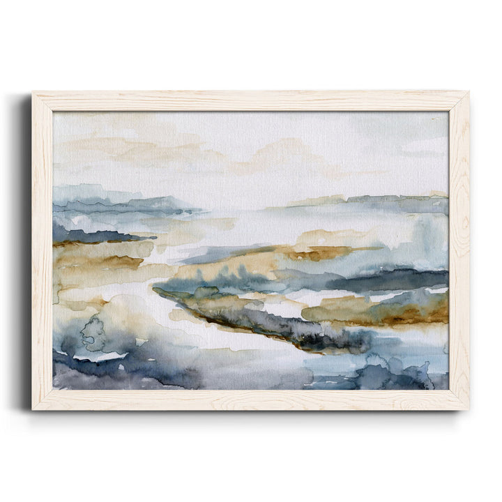 Estuary I - Painting Print on Canvas Highland Dunes Frame Color: White Size: 37.5" H x 27.5" W x 1.5" D