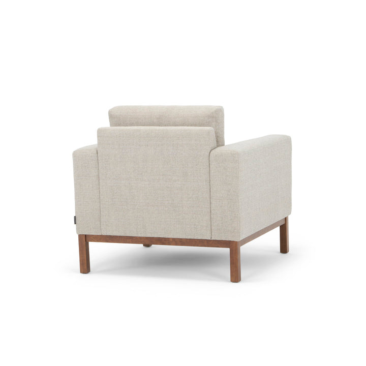 Clayton Upholstered Armchair Joss & Main Fabric: Venga Light Grey Performance Cross Weave