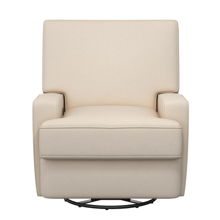 Abingdon Upholstered Swivel Reclining Glider Mack & Milo™ Upholstery Color: Beige Velvet
