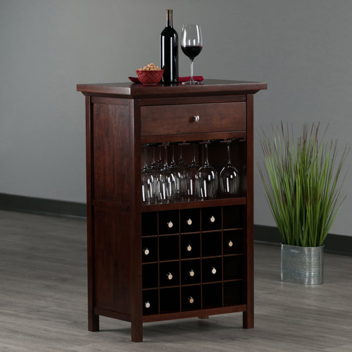 Baronvil Bar with Wine Storage Red Barrel Studio®