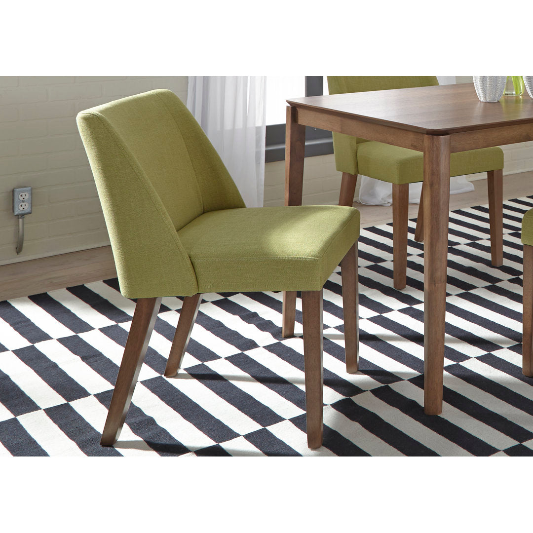 Didmarton Linen Side Chair (Set of 2) Zipcode Design™ Upholstery Color: Green Linen