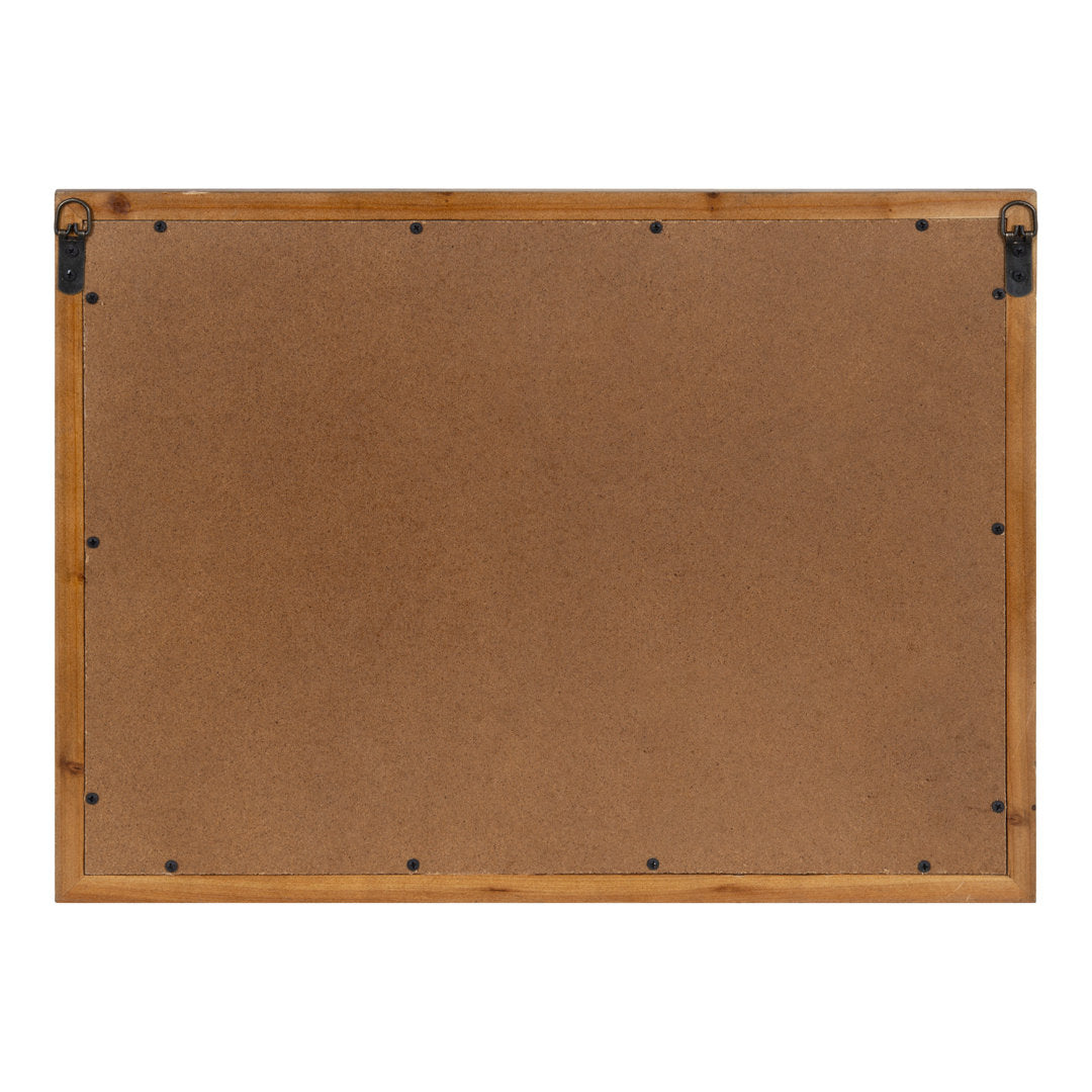 Kaufman Farmhouse Beveled with Shelves Accent Mirror Gracie Oaks Size: 24" H x 18" W Finish: Brown/Black