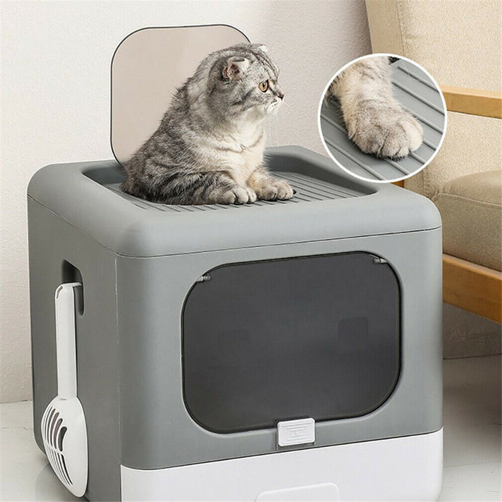 Extra Large Hooded Cat Litter Box With Top Entrance Tucker Murphy Pet™