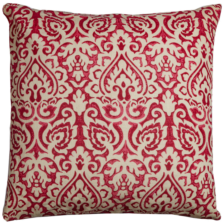 Godines Cotton Damask Throw Pillow Three Posts™ Color: Red