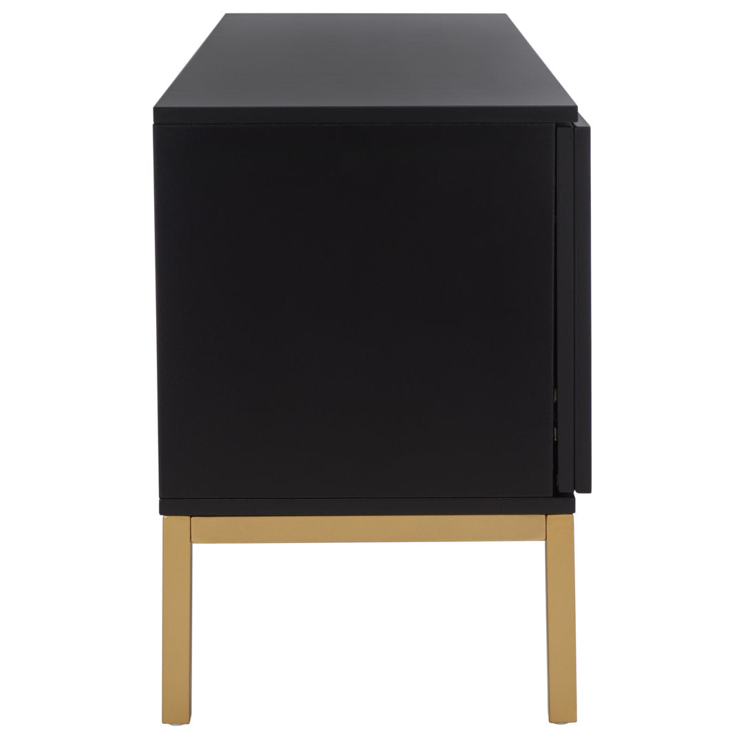 Prudhoe TV Stand for TVs up to 55" Sand & Stable™ Color: Black/Gold