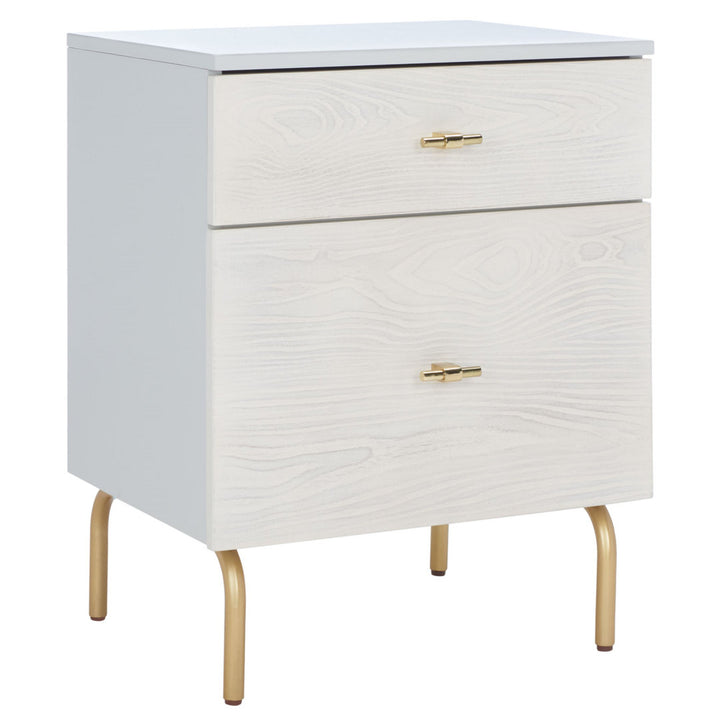 Linaris 2 - Drawer Nightstand Ivy Bronx Color: Gray/White Washed