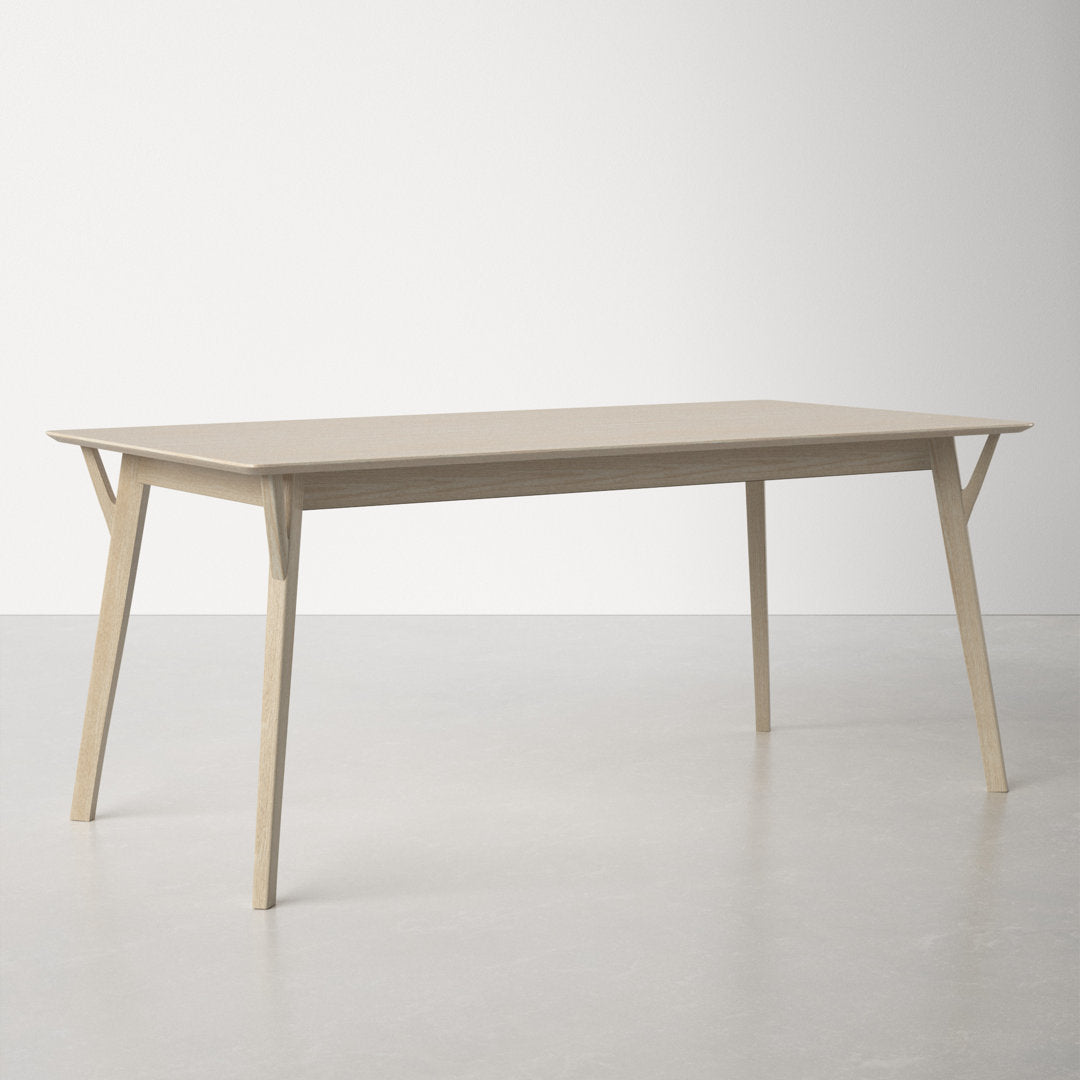 Evanston 71" Wood Dining Table AllModern Color: White Wash