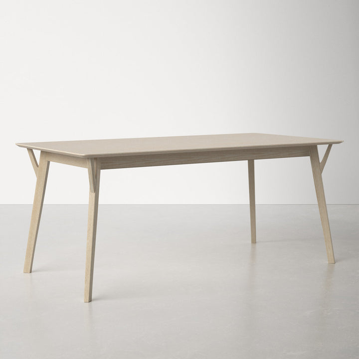 Evanston 71" Wood Dining Table AllModern Color: White Wash
