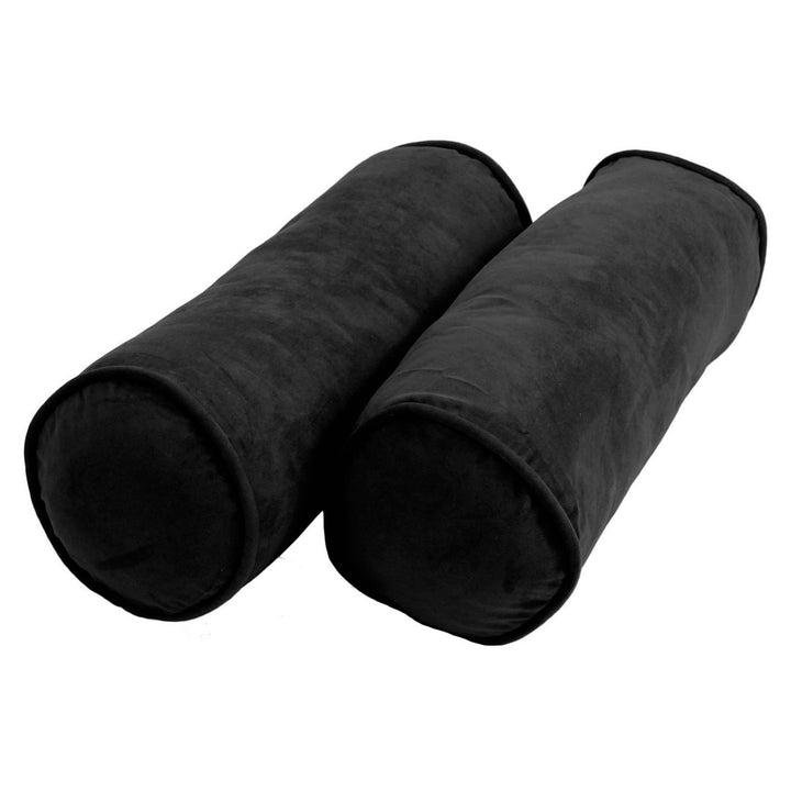 Bolster Pillow (Set of 2) Blazing Needles Color: Black