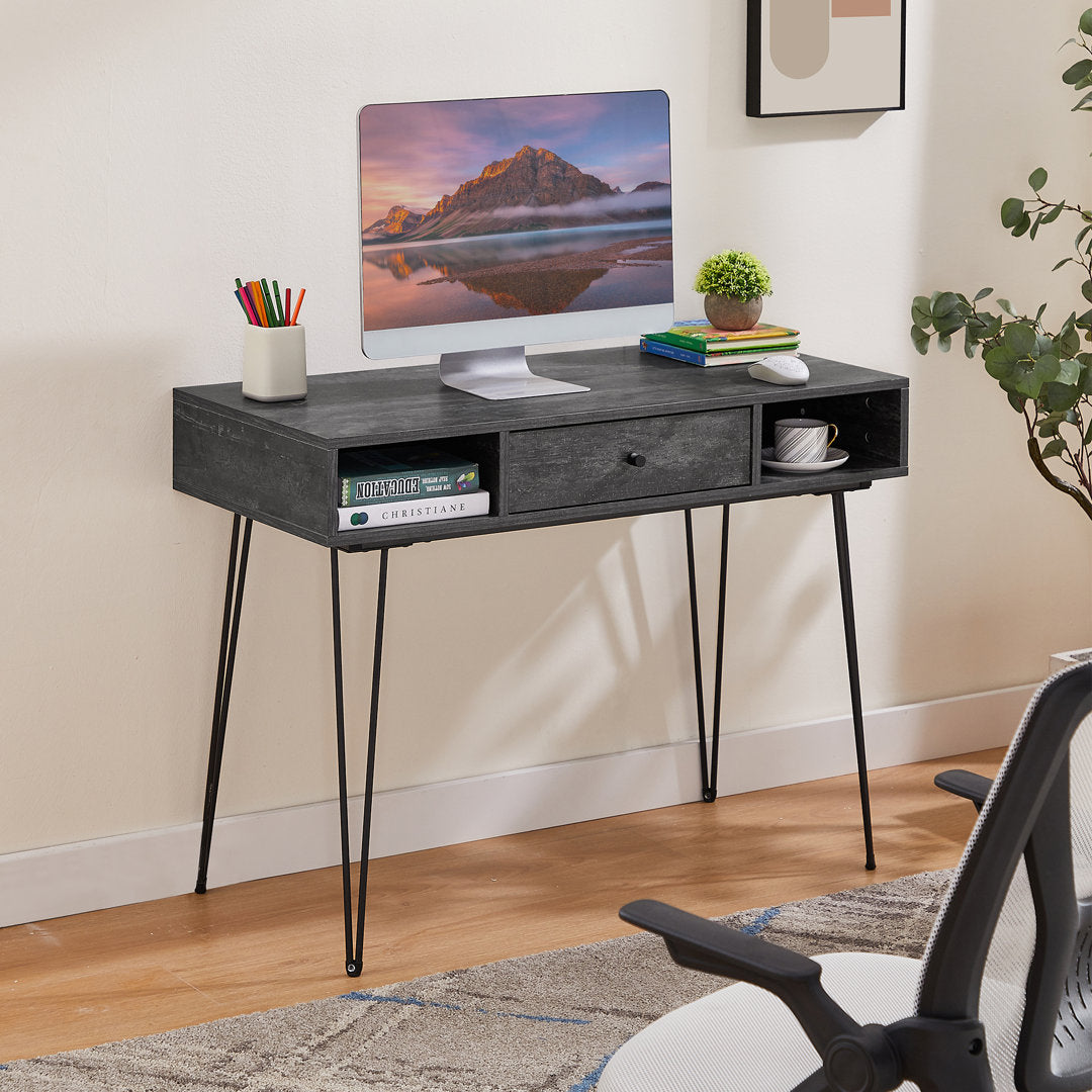 Kempst Home Office Computer Writing Desk Trent Austin Design® Color: Charcoal