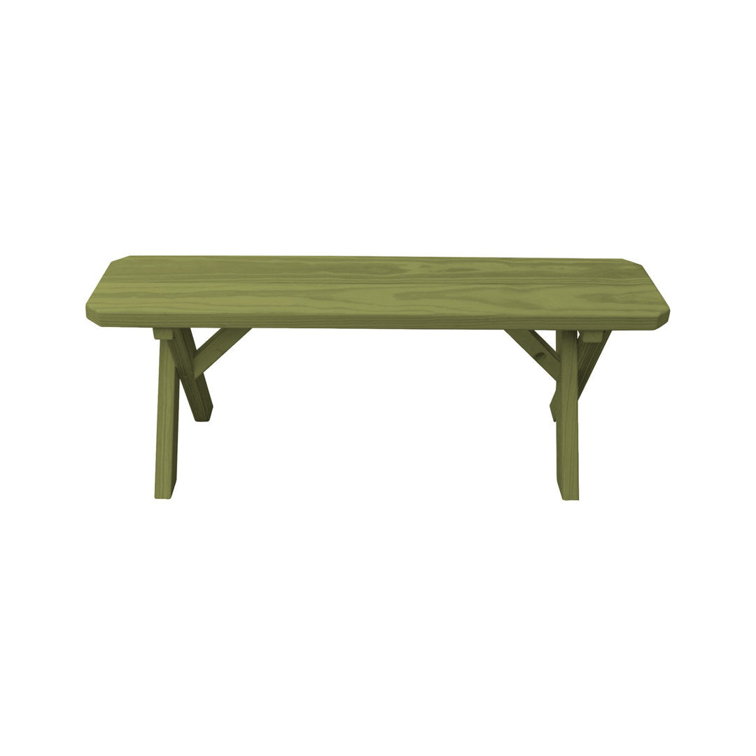 Sempronius Wood Picnic Bench Loon Peak® Color: Linden Leaf Stain
