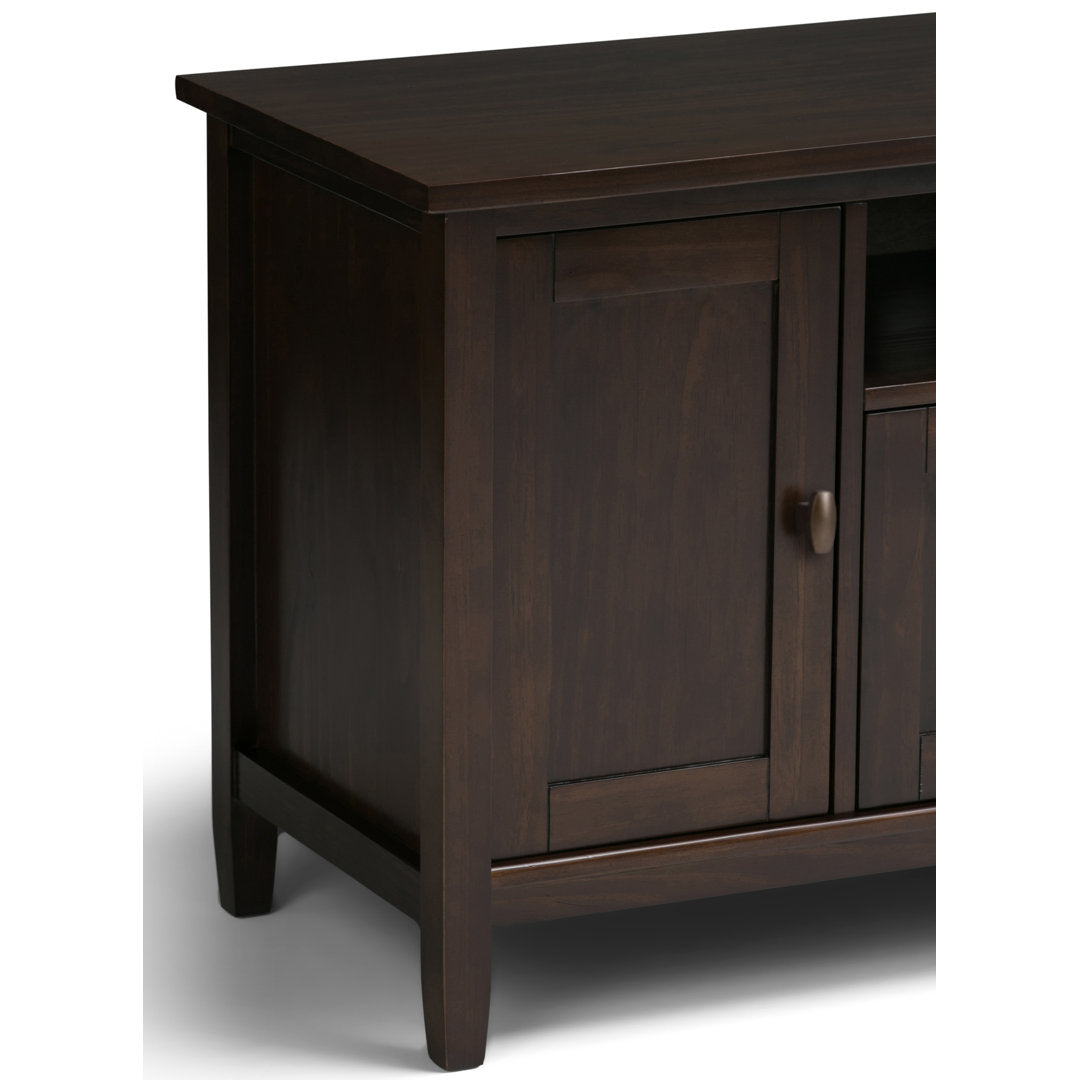 Warm Shaker SOLID WOOD 72 inch TV Media Stand  For TVs up to 80 inches Simpli Home Color: Tobacco Brown