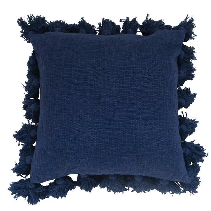 Vivienne Luxurious Square Cotton Pillow Cover and Insert Kelly Clarkson Home Color: Navy Blue
