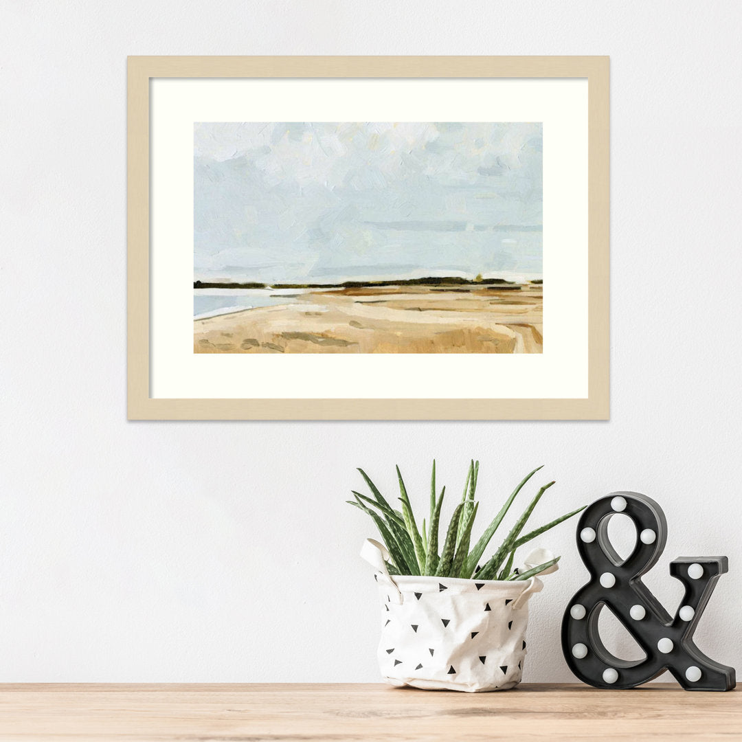 Quiet Coast I by Emma Caroline - Picture Frame Painting Print on Paper Joss & Main Size: 15" H x 20" W Format: Natural Framed Paper
