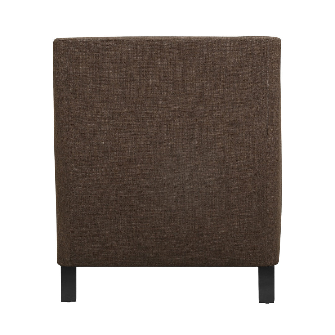 Hilga Erica Accent Armchair With Chrome Nailhead Trim Winston Porter Fabric: Brown Polyester Blend