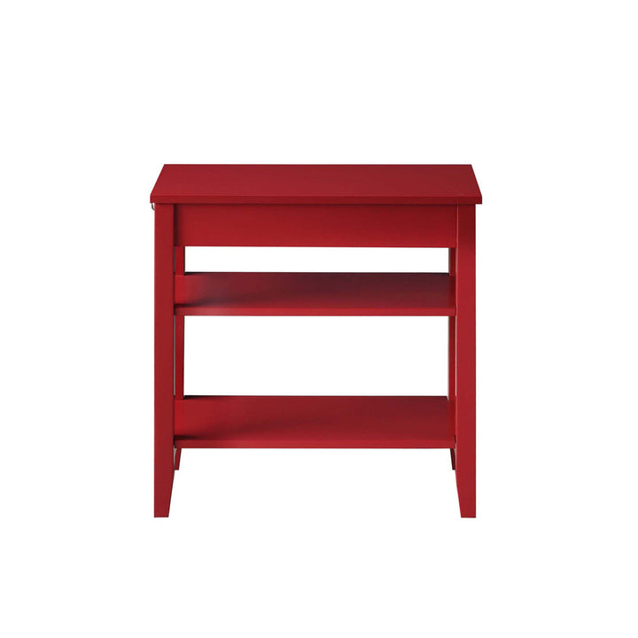 Carbin End Table with Drawer and Shelves Winston Porter Color: Cranberry Red