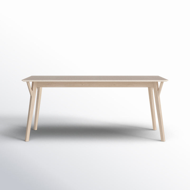 Evanston 71" Wood Dining Table AllModern Color: White Wash
