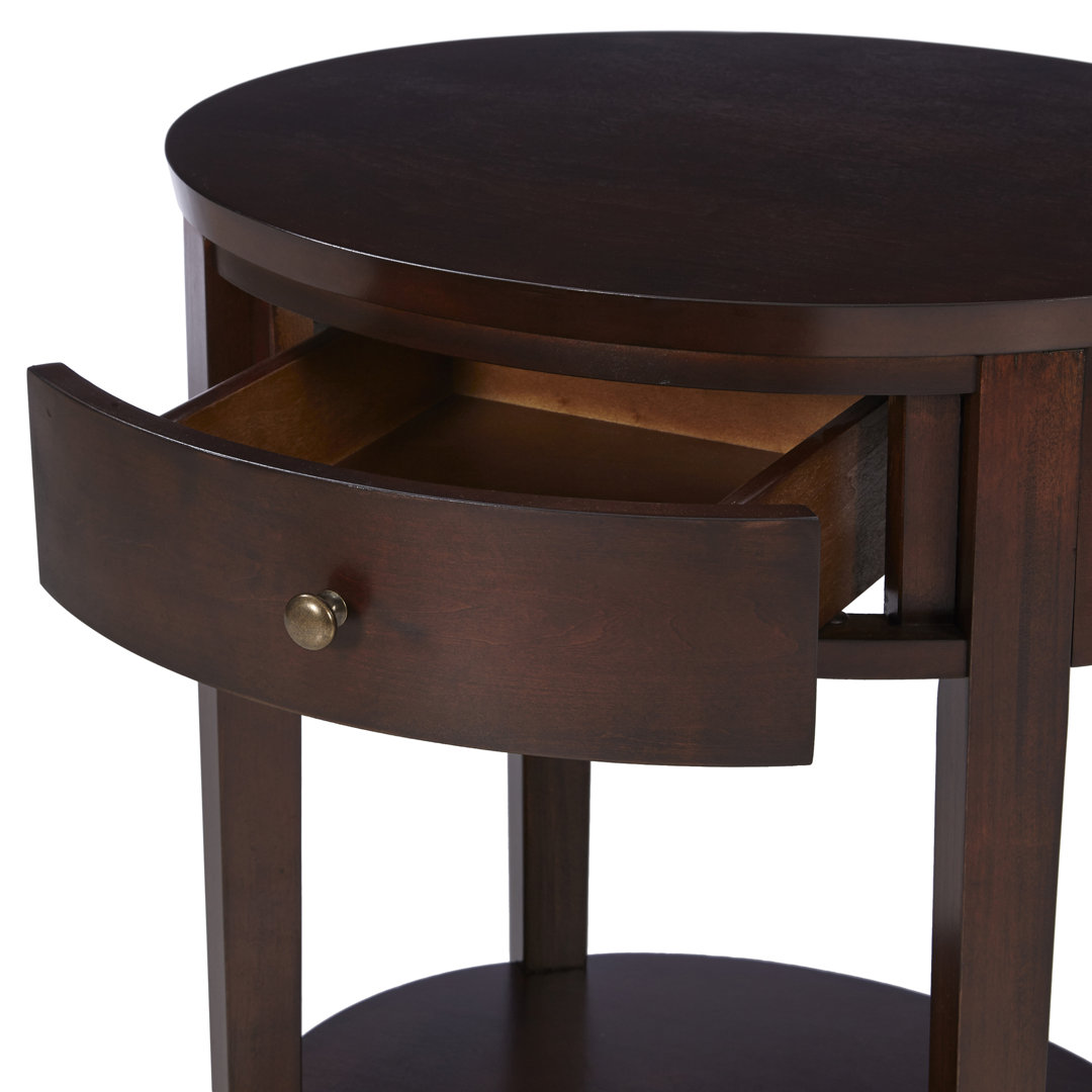 Zaheed End Table with Storage Red Barrel Studio® Color: Espresso