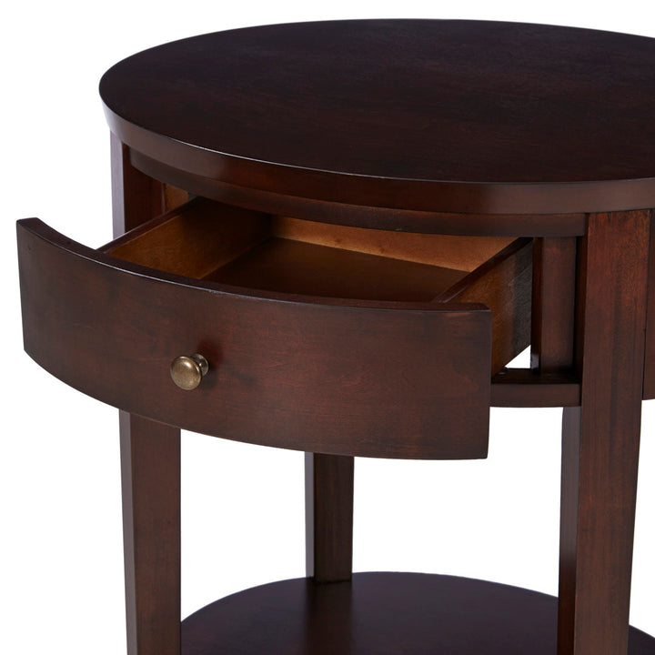 Zaheed End Table with Storage Red Barrel Studio® Color: Espresso