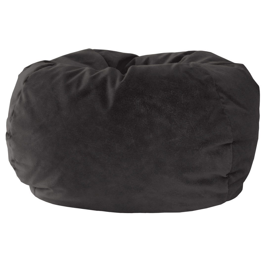 Classic Bean Bag Trule Size: Small Body Fabric: Black Microfiber Suede
