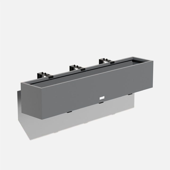Block Series Railing Window Box Planter Veradek Color: Gray