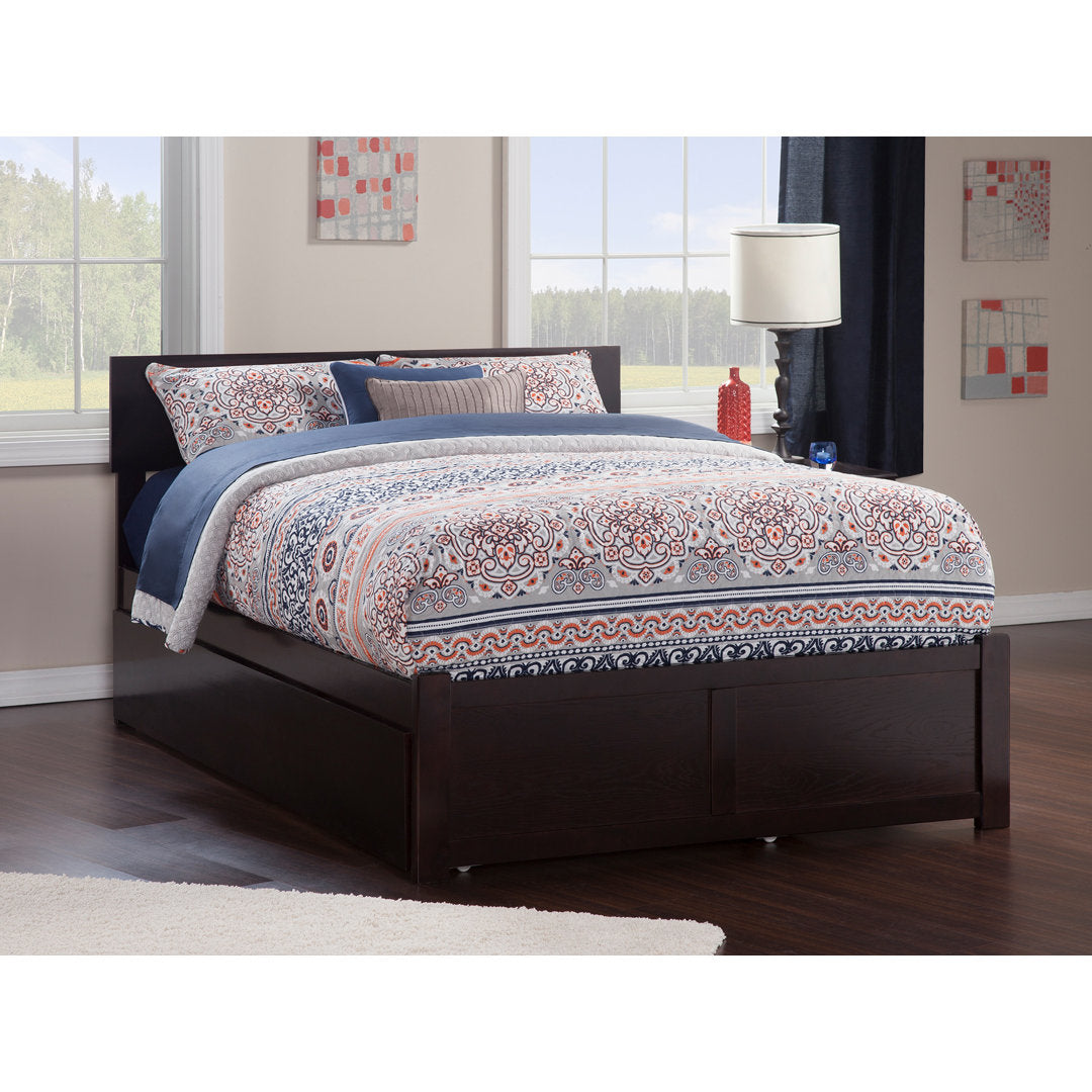 Bueno Park Solid Wood Platform Bed with Footboard and Trundle Viv + Rae™ Bed Frame Color: Espresso Size: Full