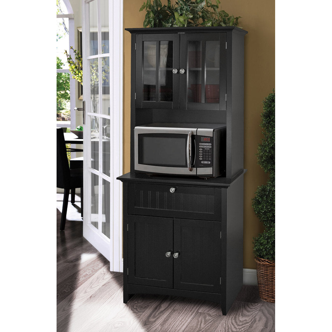 Sorens 70.25" Kitchen Pantry Highland Dunes Finish: Black
