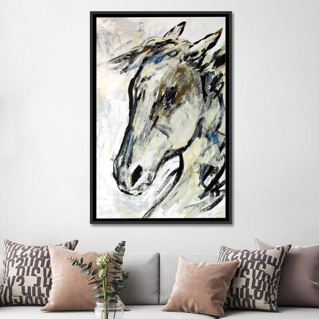 Picasso's Horse II' Painting Print on Wrapped Canvas East Urban Home Mat Color: No Mat Size: 40" H x 26" W x 1.5" D Format: Wrapped Canvas