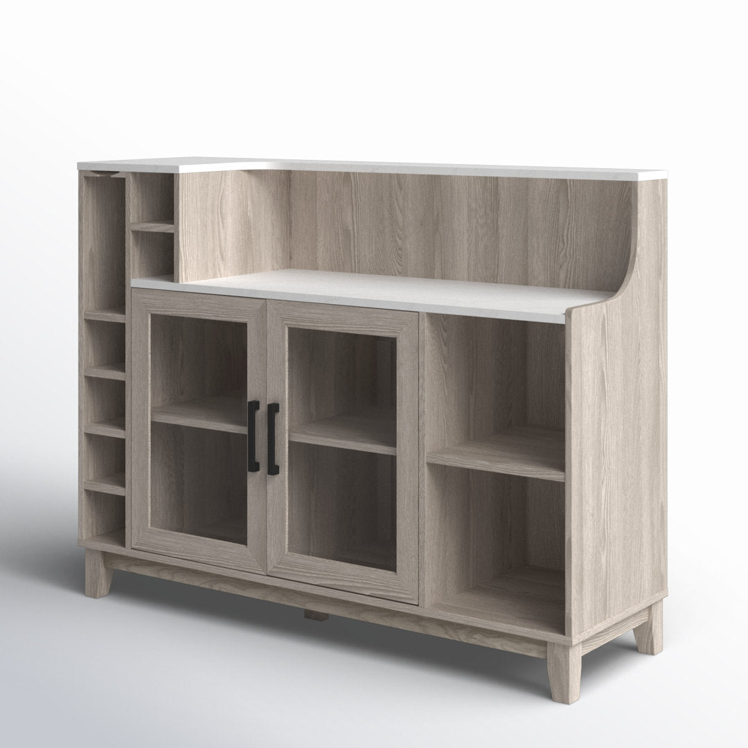 Briones Console Bar Cabinet Mercury Row® Color: White Oak
