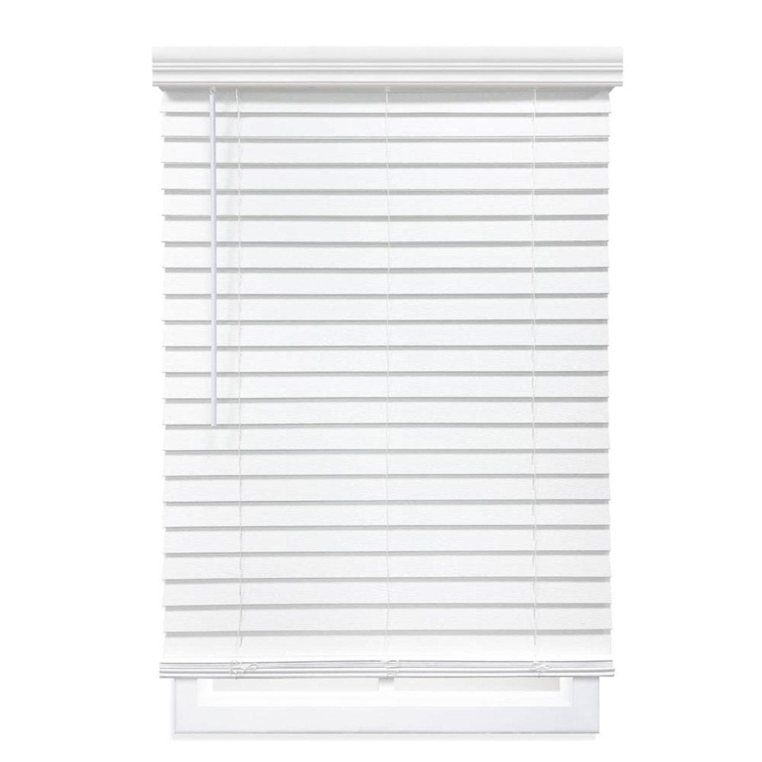 2 inch Room Darkening, Cordless Faux Wood Horizontal/Venetian Blind DEZFURNISHINGS Length & Width: 21.5"W x 64"L