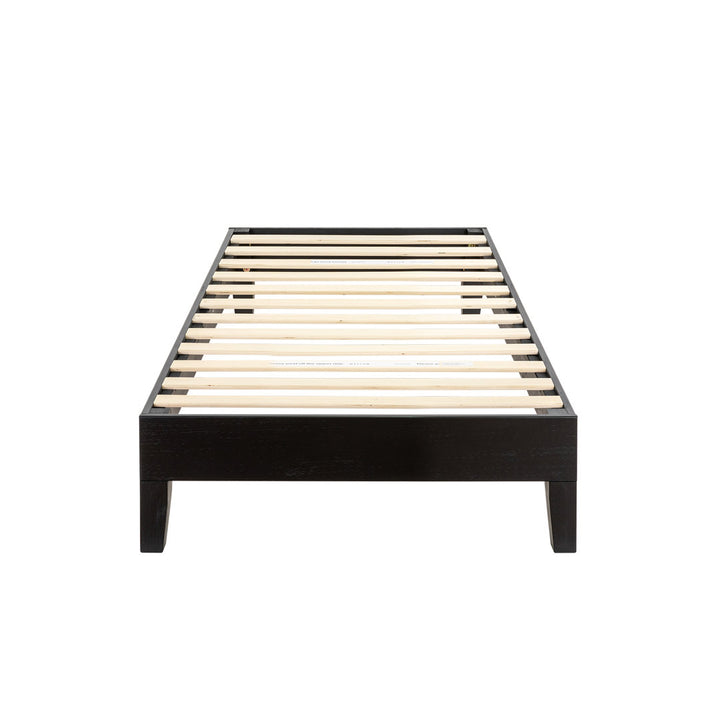 Amaryn Solid Wood Platform Bed Lark Manor™ Color: Black Size: Twin